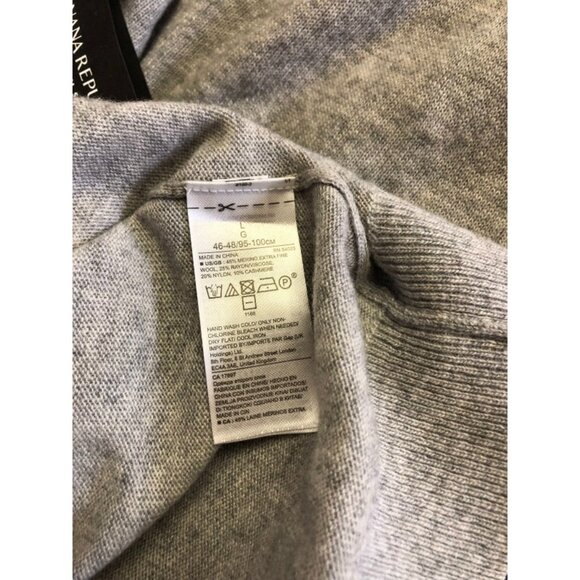 NWT Banana Republic Grey Marled Crewneck Long-Sleeve Wool Blend - Size Large - Picture 10 of 10
